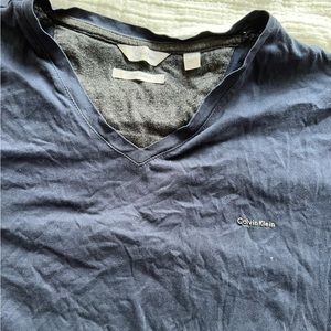 Calvin Klein blue v neck t shirt